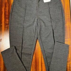 APT 9 Medium Ponte Knit Leggings, Black/Gray, Mid Rise Tummy Control, NWT!